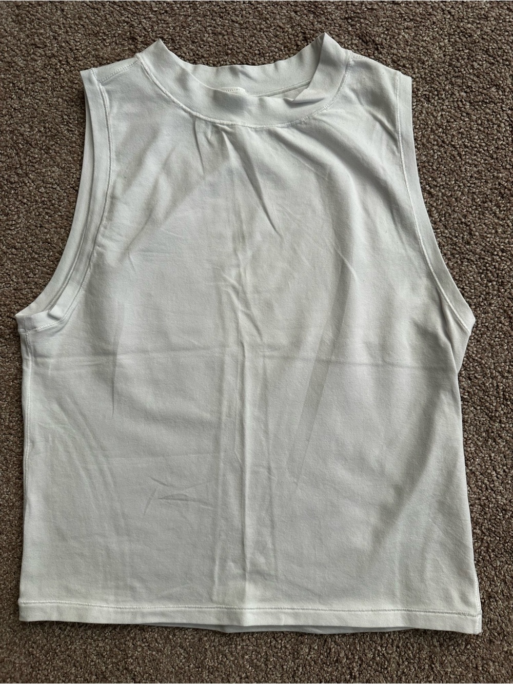 Yogalicious White Ribbed Crewneck Tank